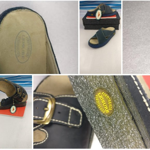 Suede platform slides with soft footbed insole and Natural Rubber sole us8 comfy - Picture 10 of 14